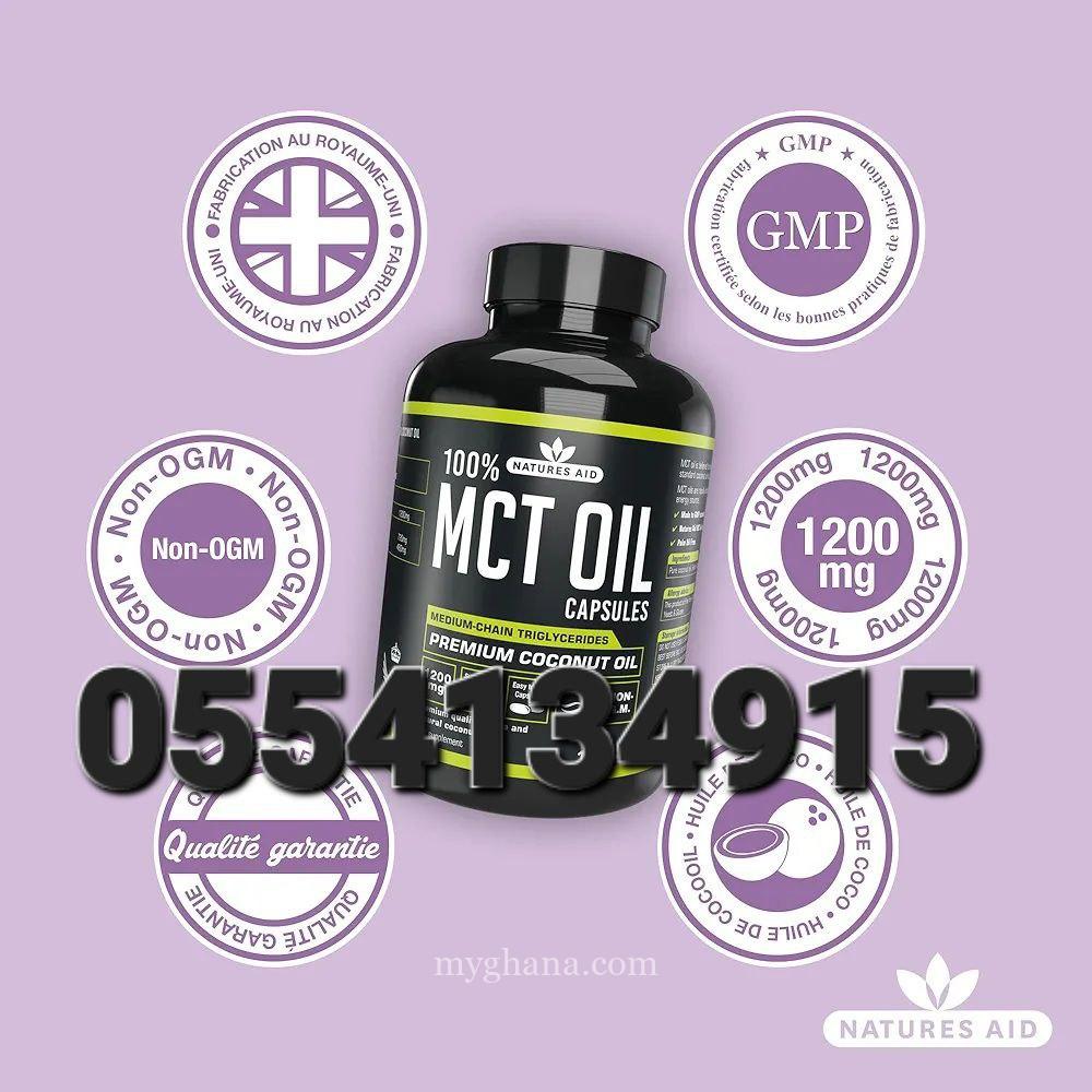 Natures Aid MCT Oil Capsules 1200mg 120 Capsules