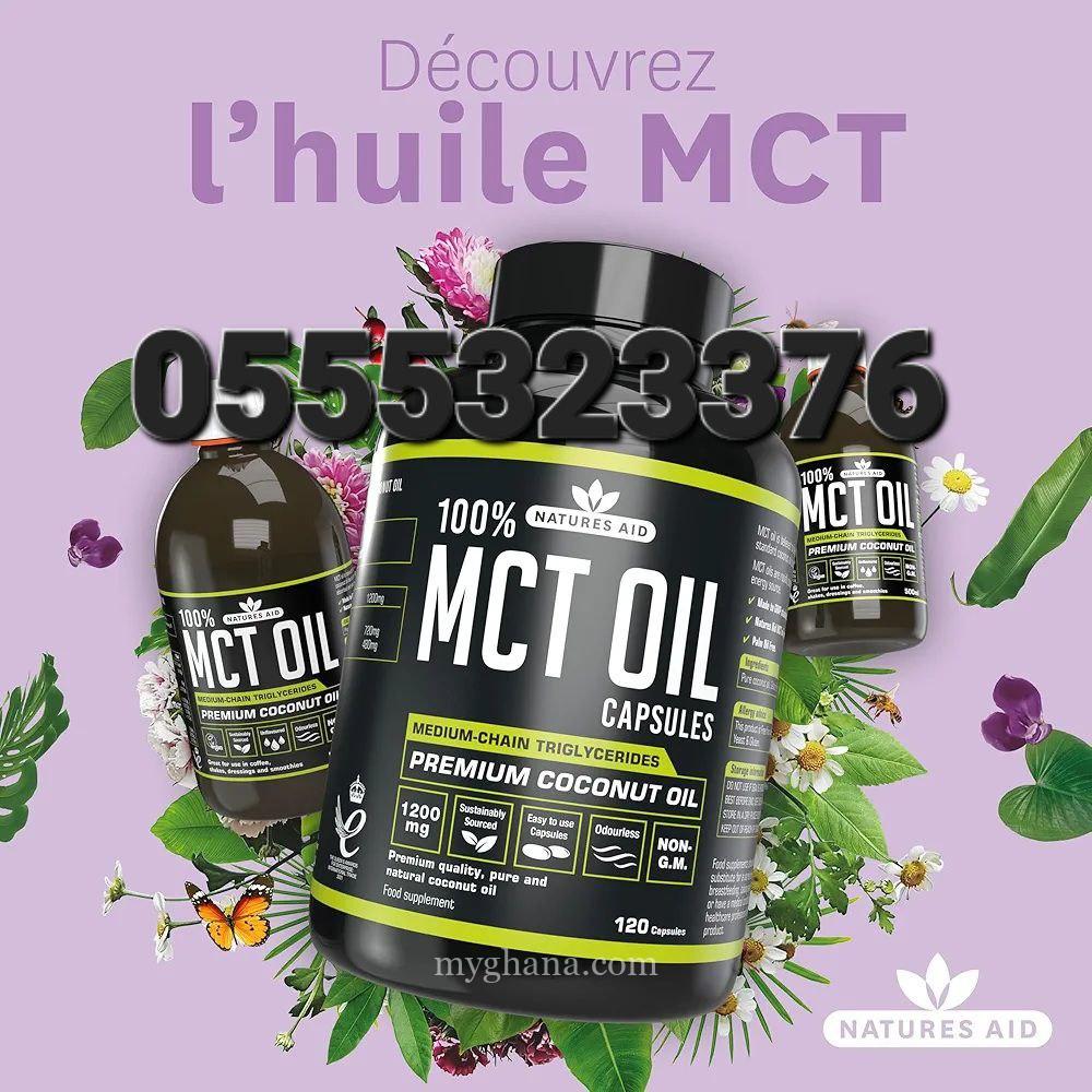 Natures Aid MCT Oil Capsules 1200mg 120 Capsules