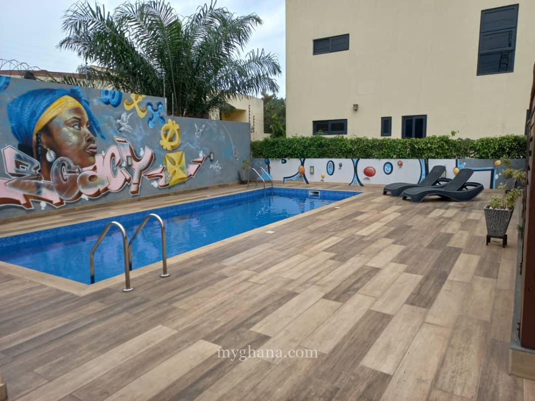 Furnished 3 bedroom penthouse to let at East Legon near Mensvic Hotel, Acc