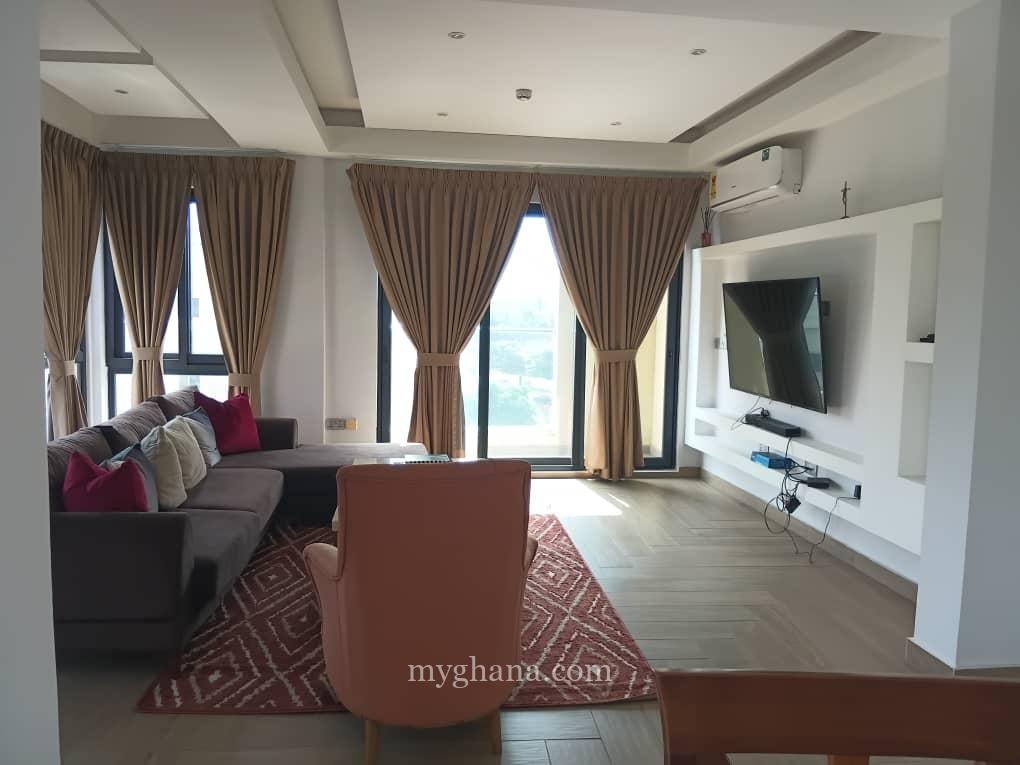 Furnished 3 bedroom penthouse to let at East Legon near Mensvic Hotel, Acc