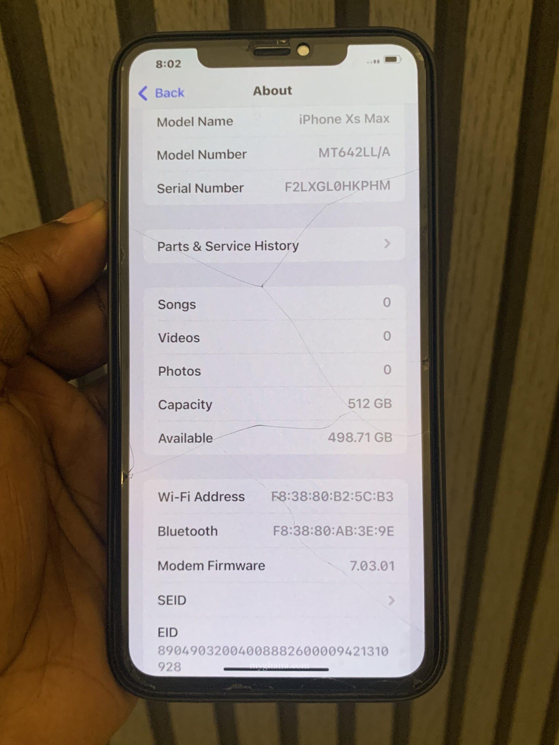 Clean iPhone XS Max 512GB Factory Unlocked With Good Battery Health