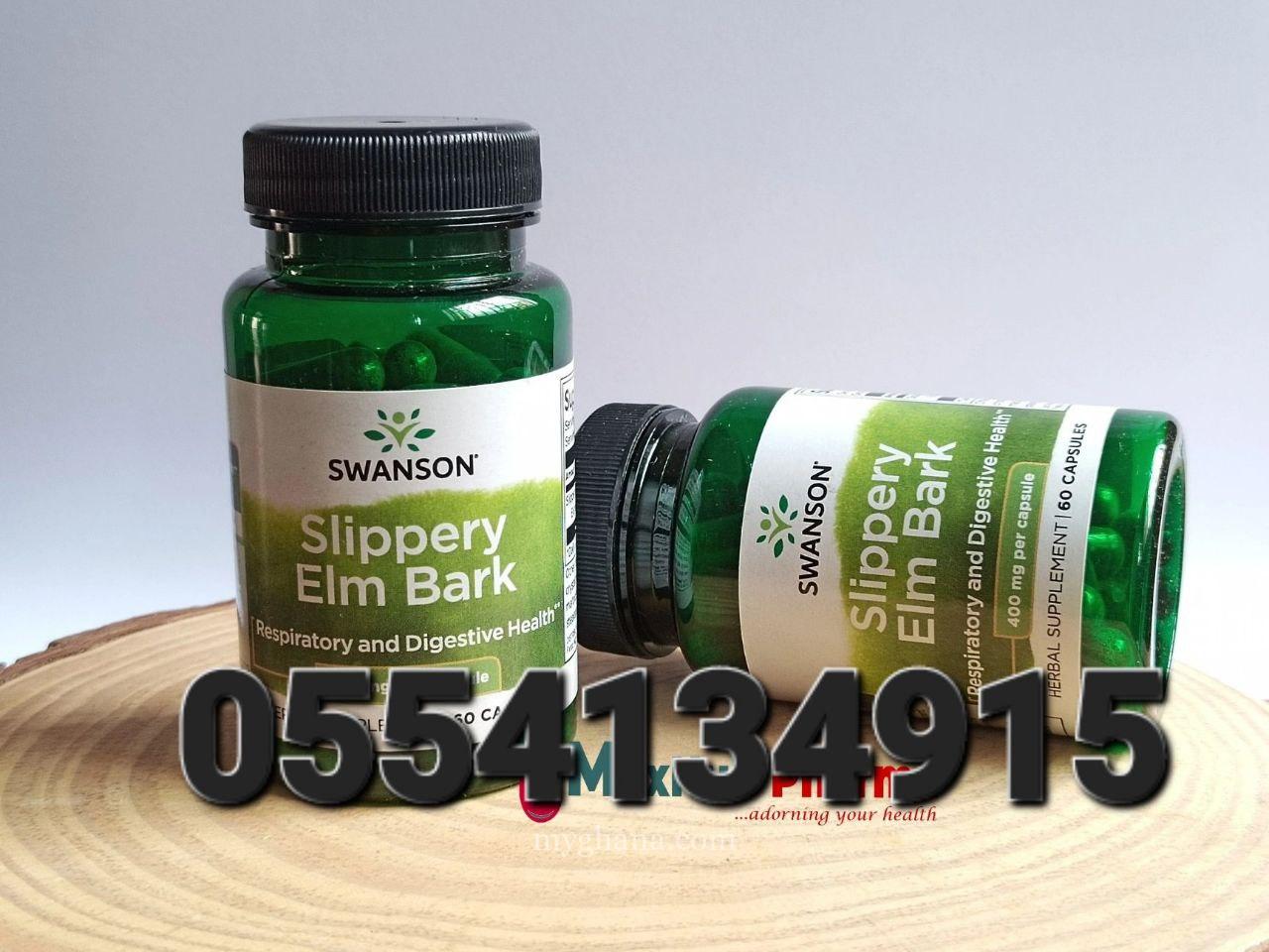 Swanson Slippery Elm Bark 400 mg 60 Caps