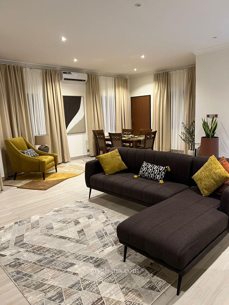 Fully furnished two bedroom apartment to let at Airport West, Accra
