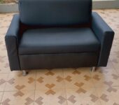 Black Leather 2 in 1 Loveseat Available For A Cool Price
