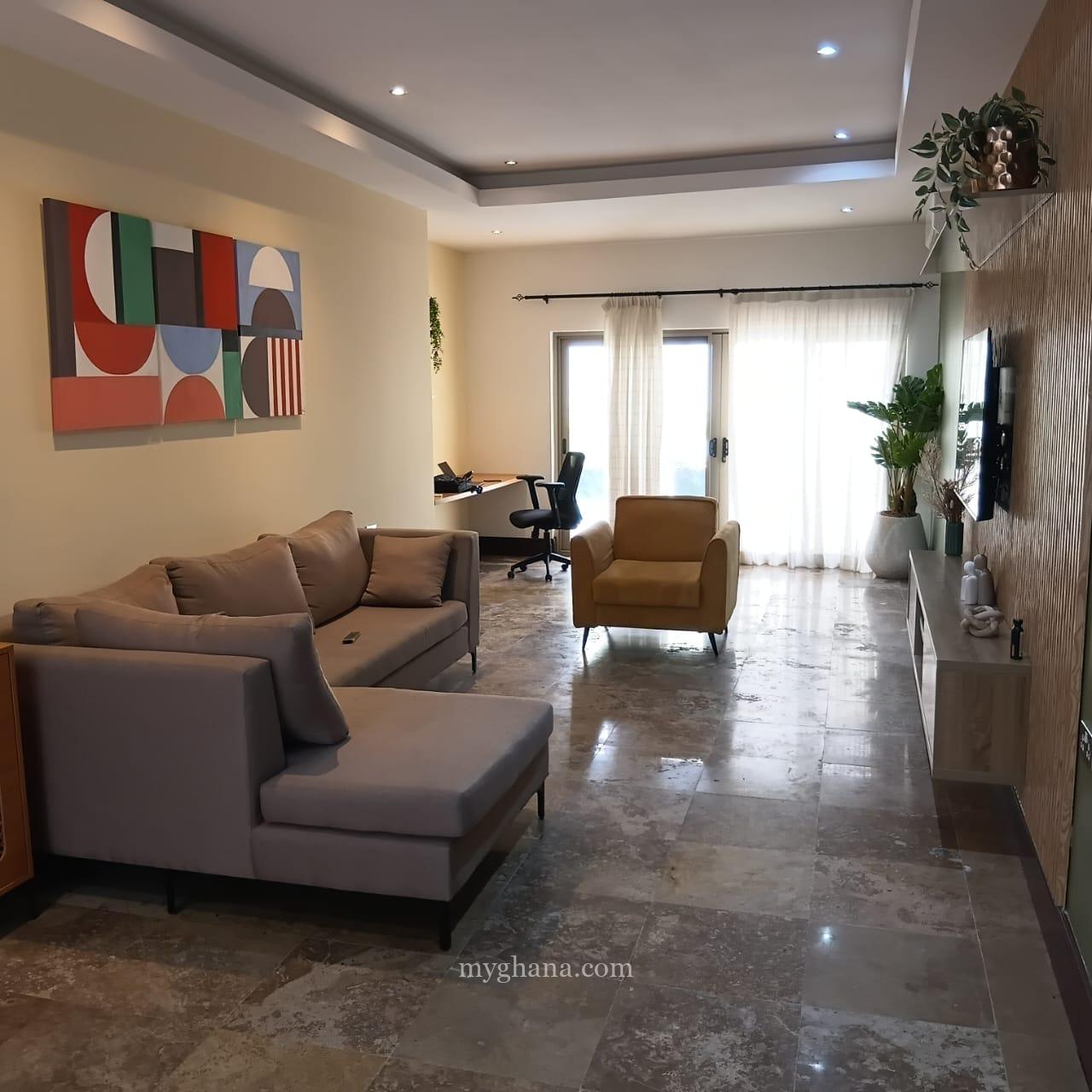 Furnished 3 bedroom townhouse to let at Airport Residential Area, Accra