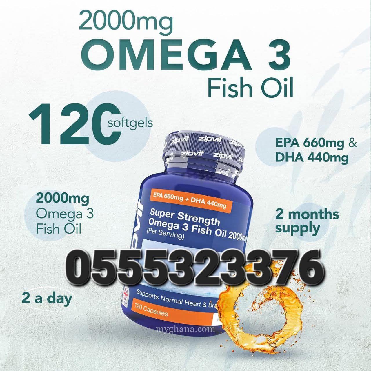 Zipvit Super Strength Omega 3 Fish Oil 2000mg Capsules
