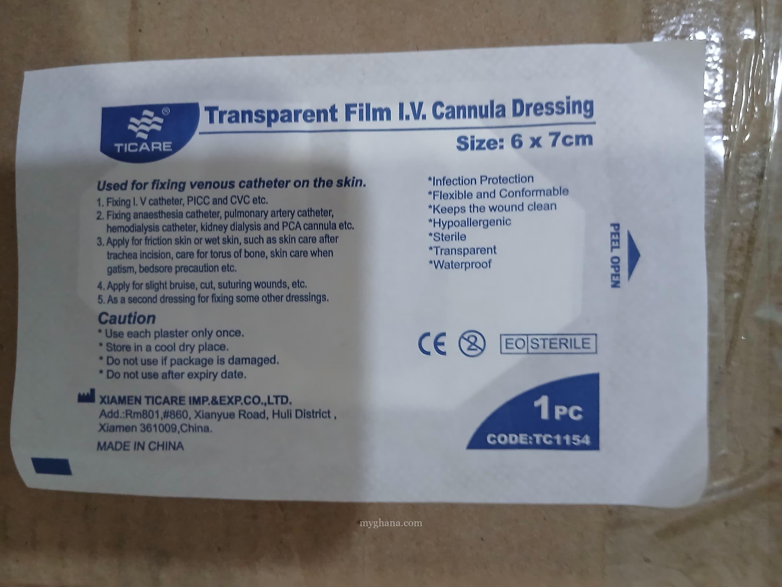 Transparent IV Cannula Film Dressings