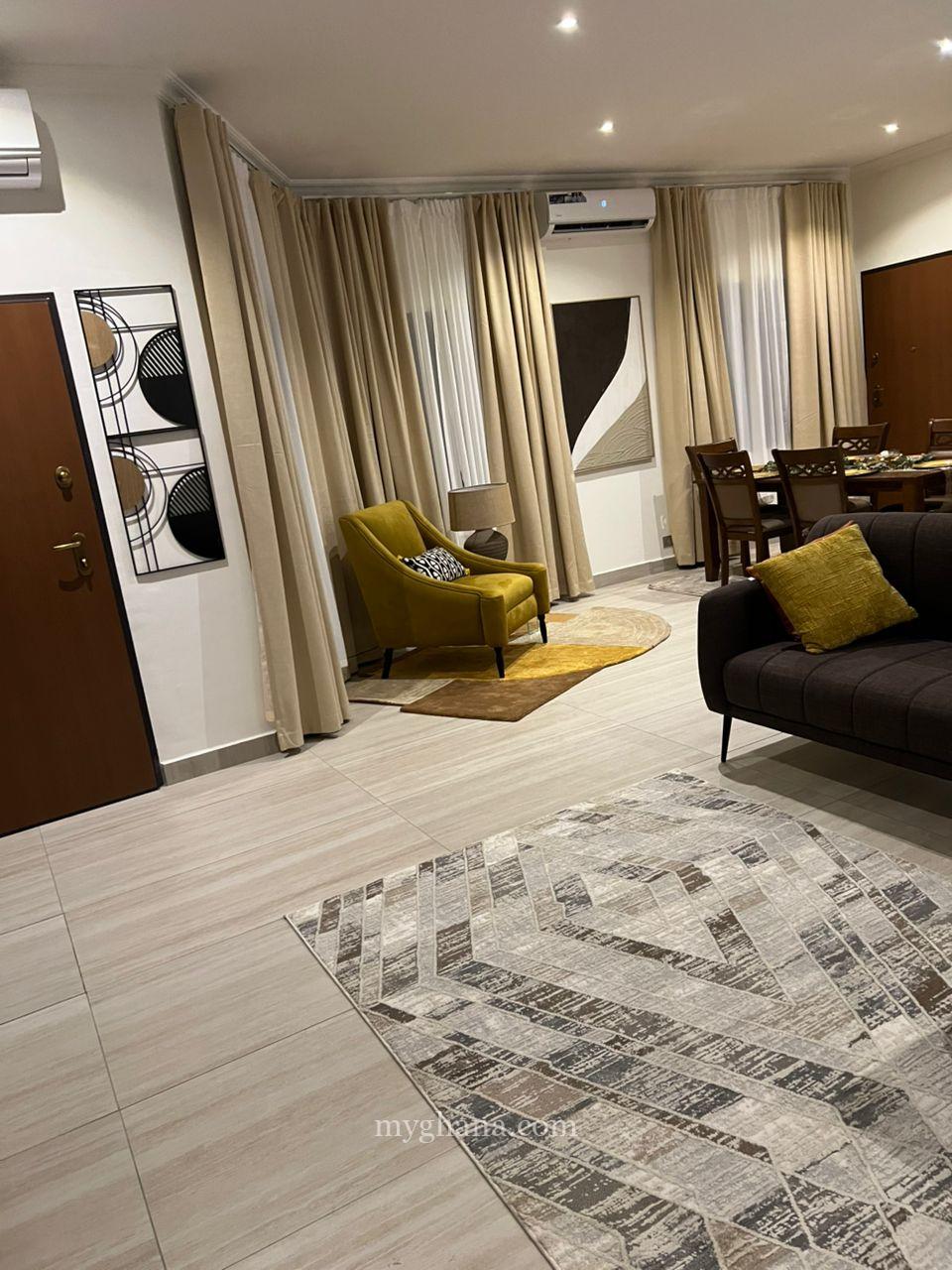 Fully furnished two bedroom apartment to let at Airport West, Accra