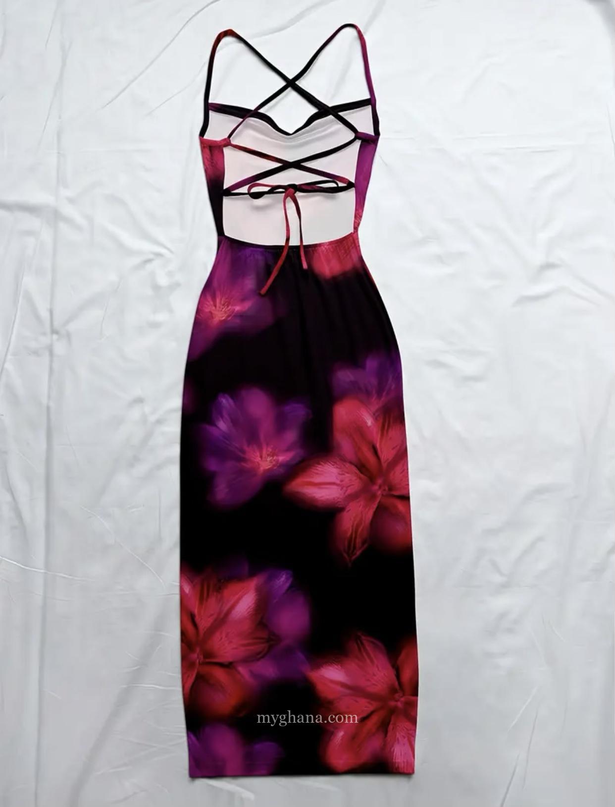Luxury Black & Leopard Print Fitted Midi Dress – Classy & Bold