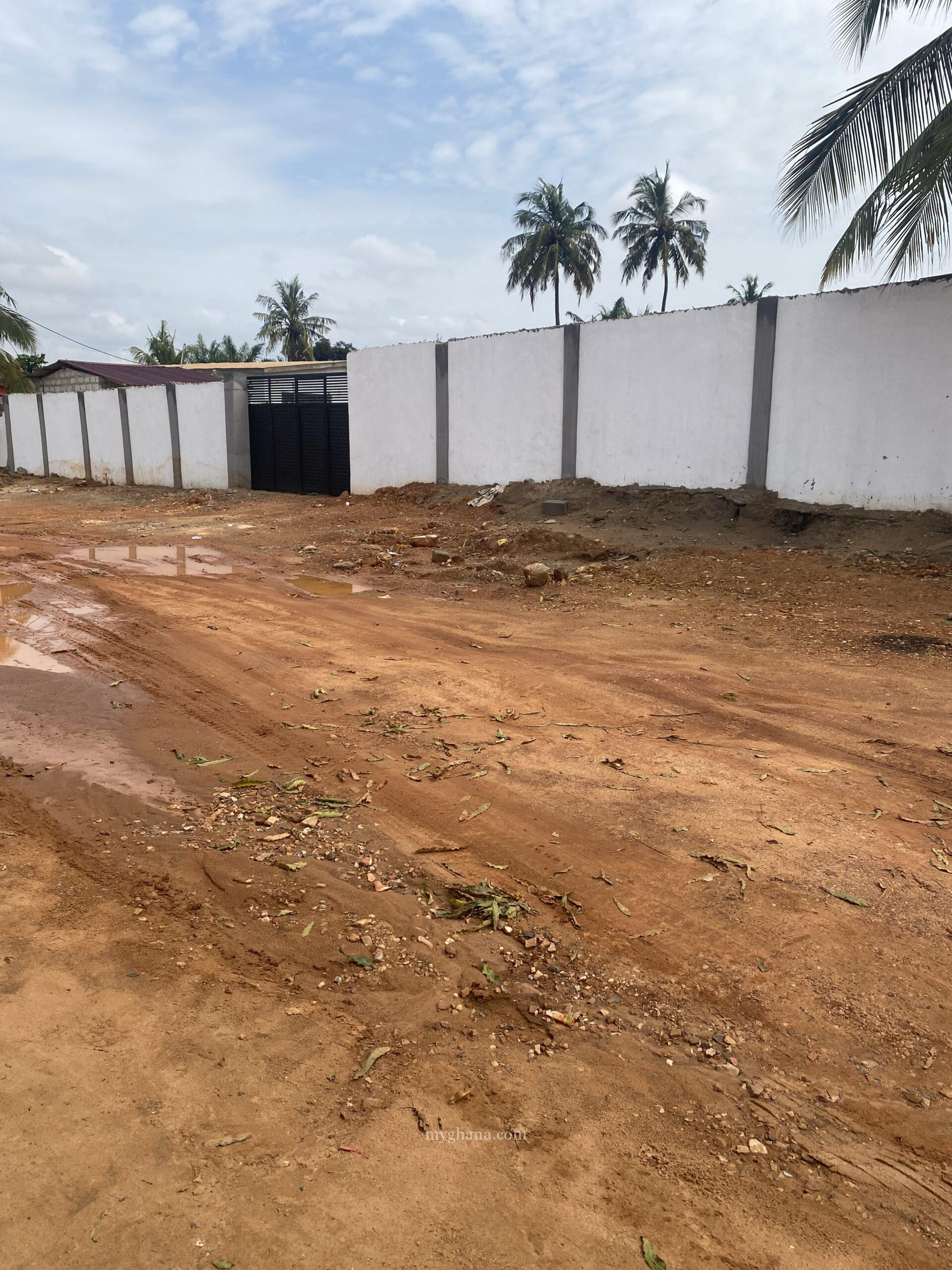 1 Plot walled and gated at Camp 2’ – Teshie, Accra