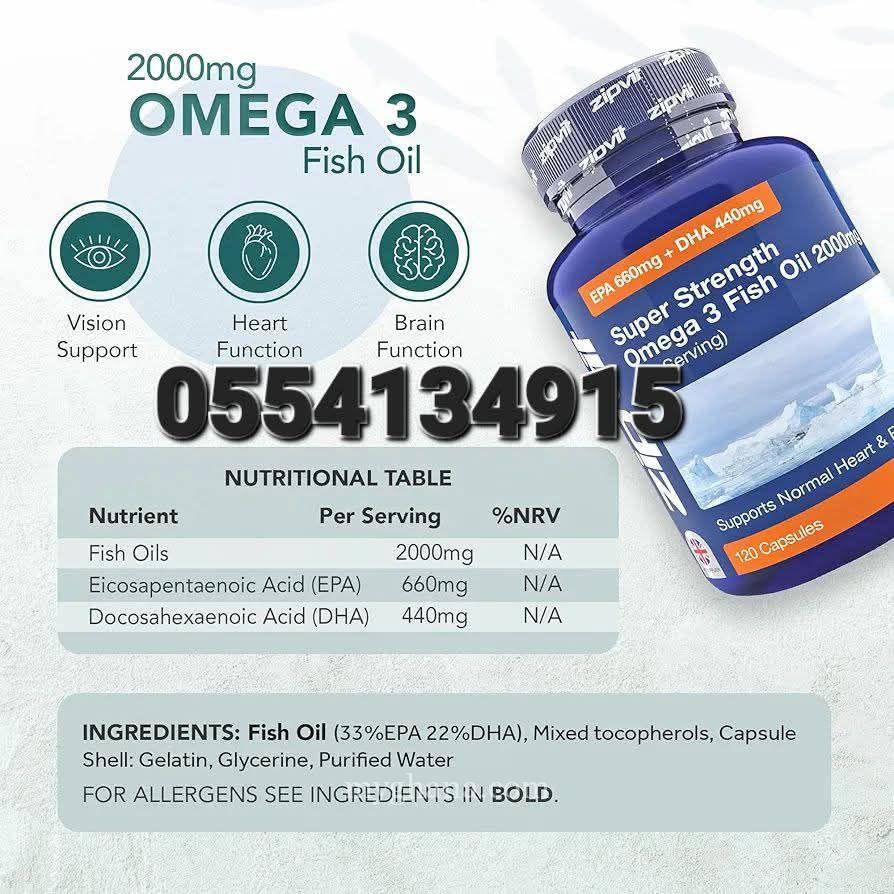 Zipvit Super Strength Omega 3 Fish Oil 2000mg Capsules