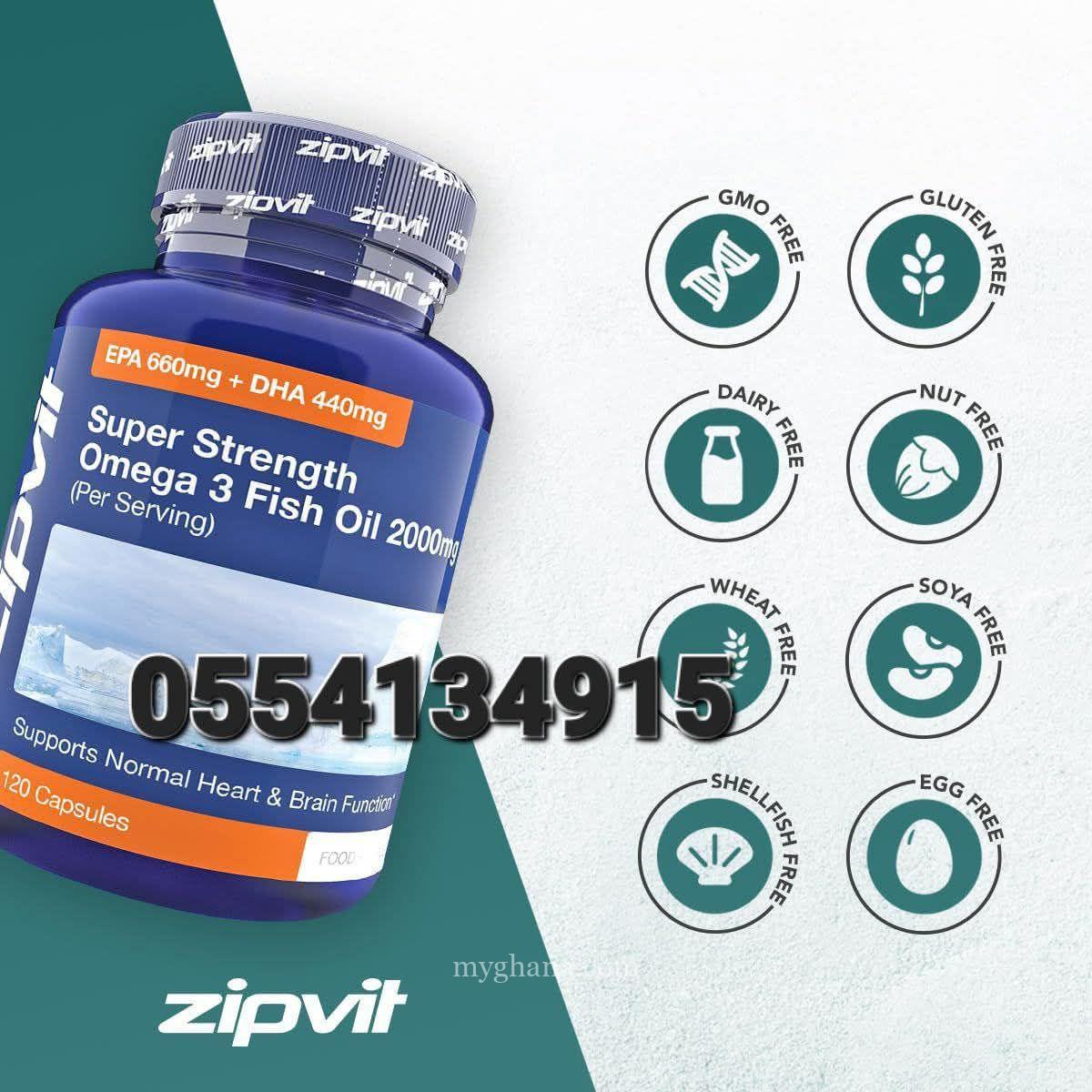 Zipvit Super Strength Omega 3 Fish Oil 2000mg Capsules