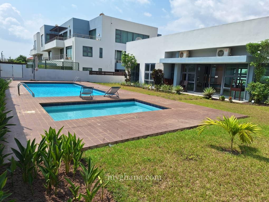 Furnished three bedroom townhouse to let at East Airport, Accra