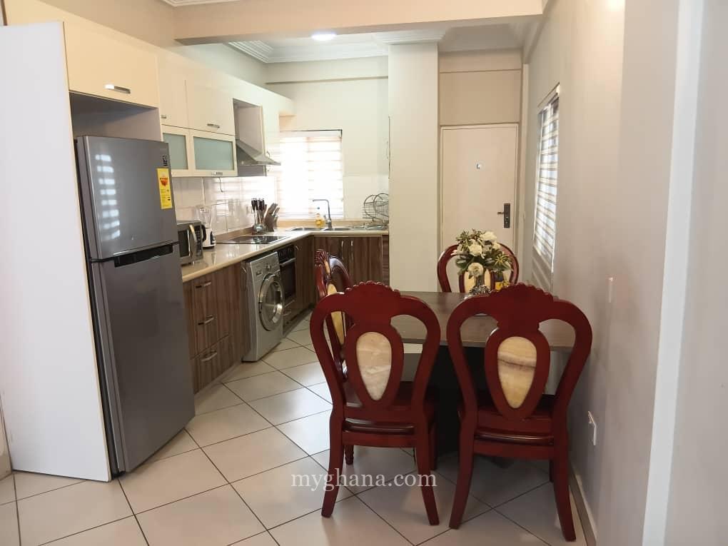 Fully furnished three bedroom apartment to let at North Ridge, Accra
