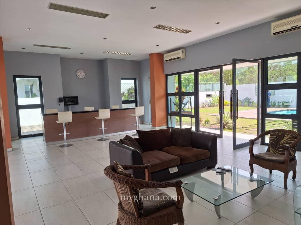 Furnished three bedroom townhouse to let at East Airport, Accra