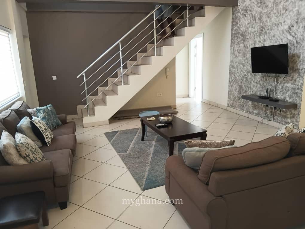Fully furnished three bedroom apartment to let at North Ridge, Accra