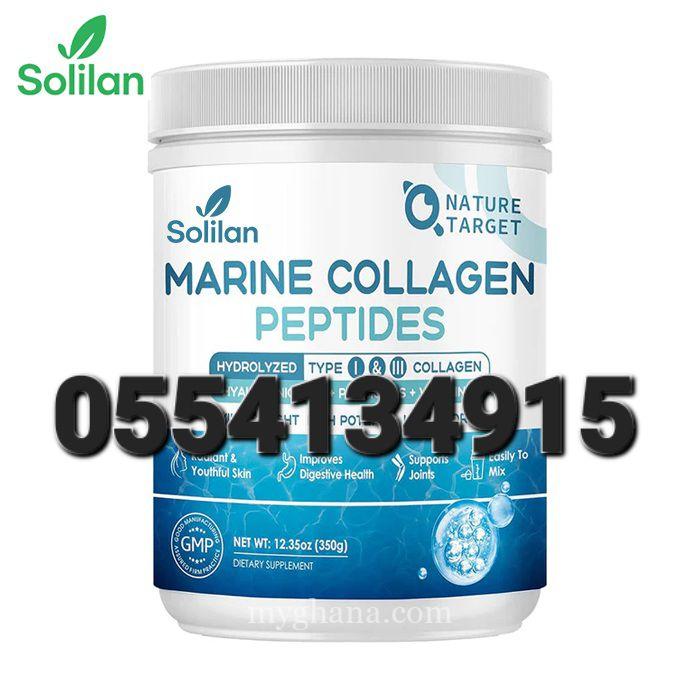 NATURE TARGET Marine Collagen Peptides Powder – Type I III Collagen with Pr