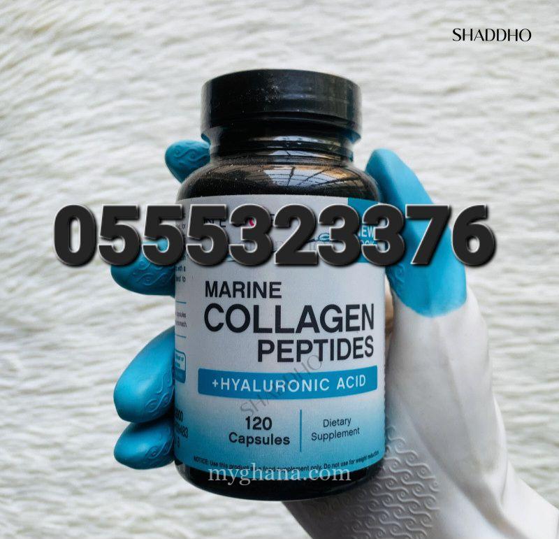 NeoCell Marine Collagen Peptides + Hyaluronic Acid, 120 Capsules
