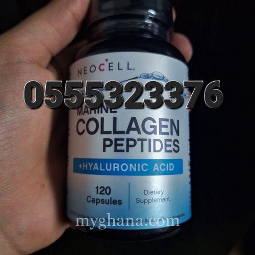 NeoCell Marine Collagen Peptides + Hyaluronic Acid, 120 Capsules