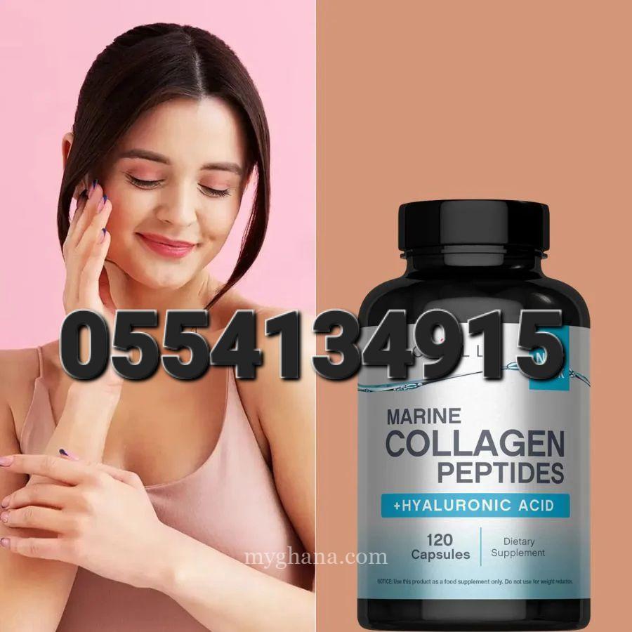 NeoCell Marine Collagen Peptides + Hyaluronic Acid, 120 Capsules