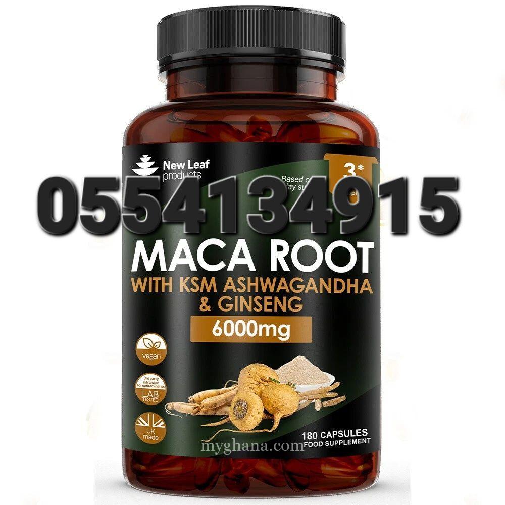 New Leaf Maca Root Capsules with KSM Ashwagandha and Ginseng