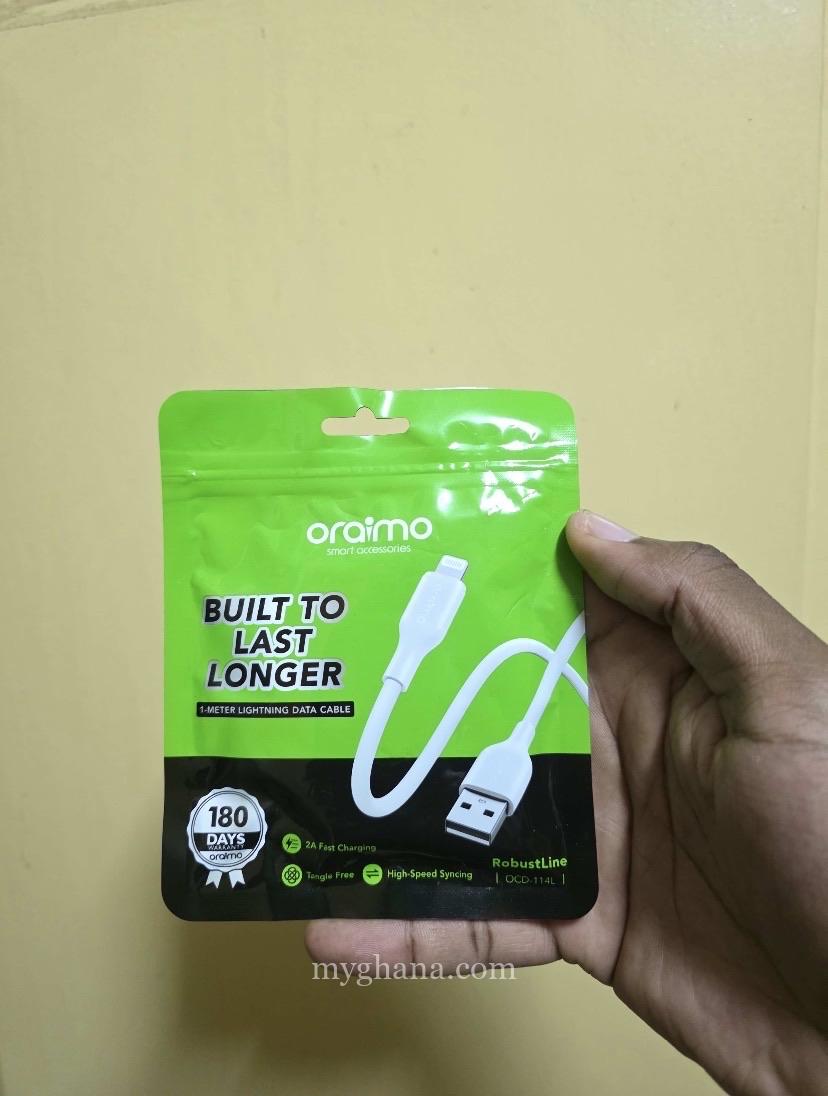oraimo RobustLine – 2A USB-A to Lightning Cable (1M)