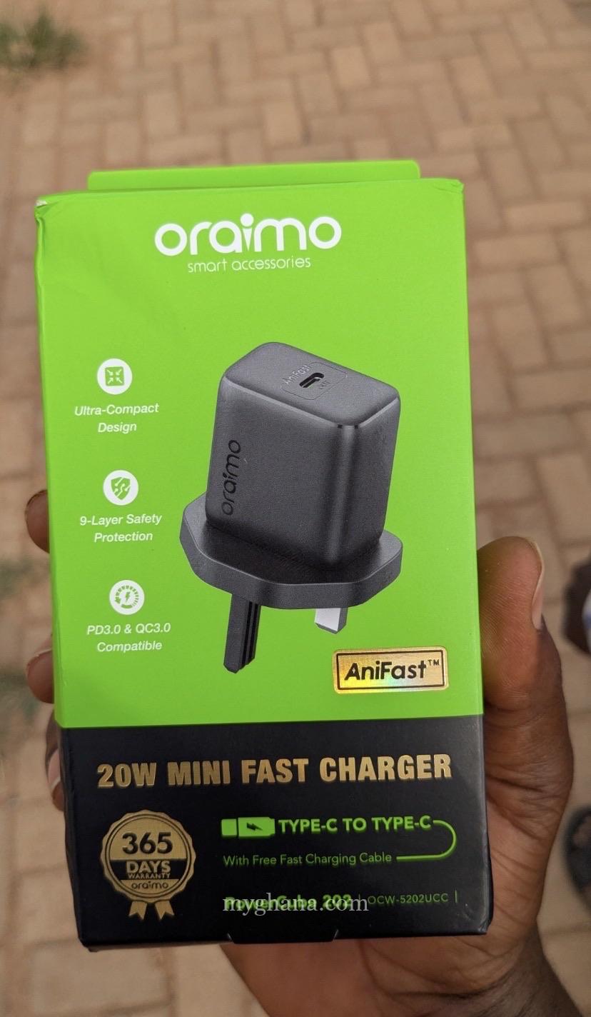 oraimo PowerCube 202 – 20W UK Type-C to Type-C Charger Kit