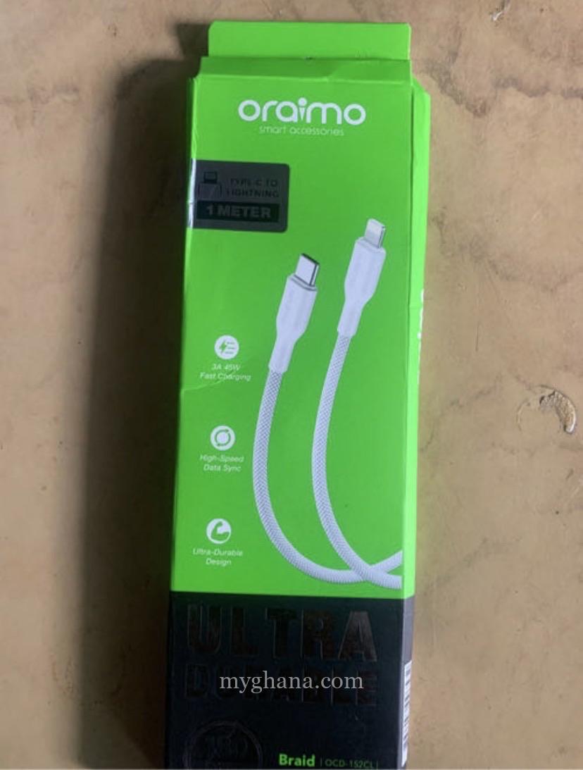 oraimo Ultra Durable Braid cable.