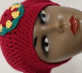 Red knitted hat