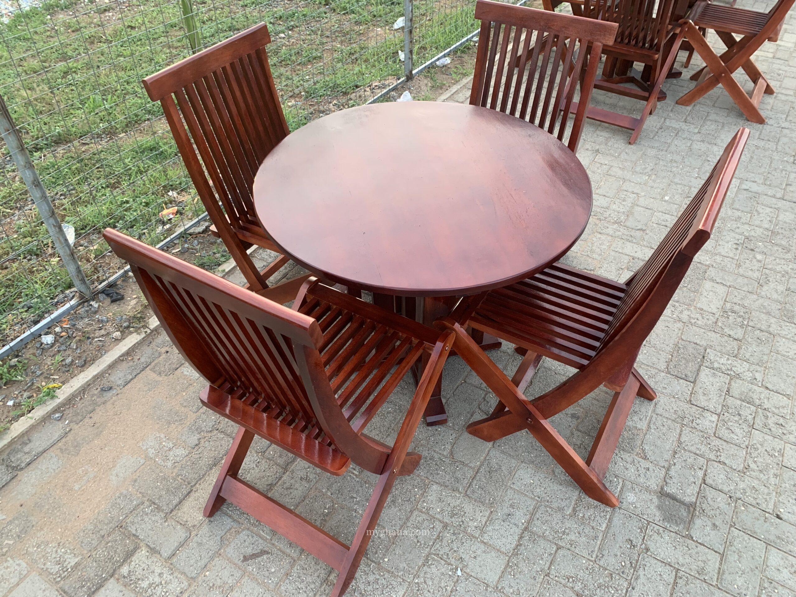 Wooden chair and table