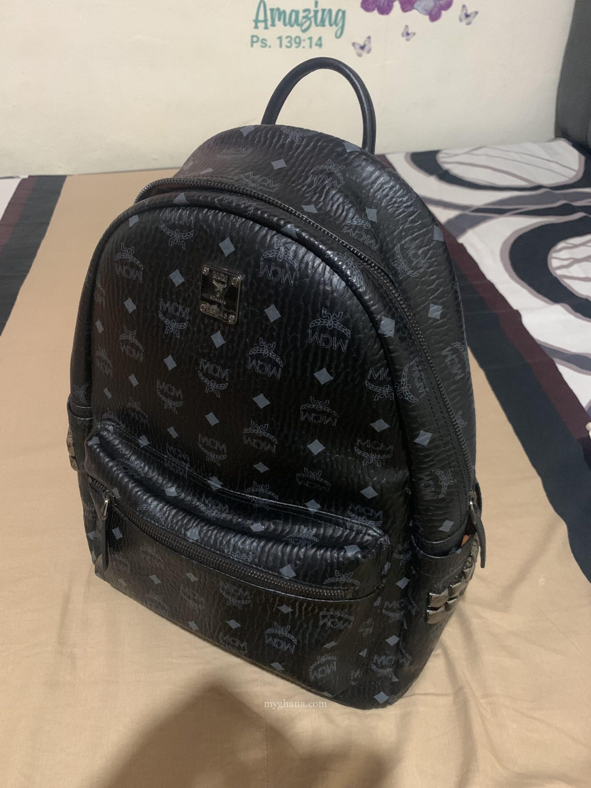 MCM Black Monogram Backpack – Stylish Luxury Designer Bag