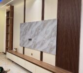 Tv unit with lights