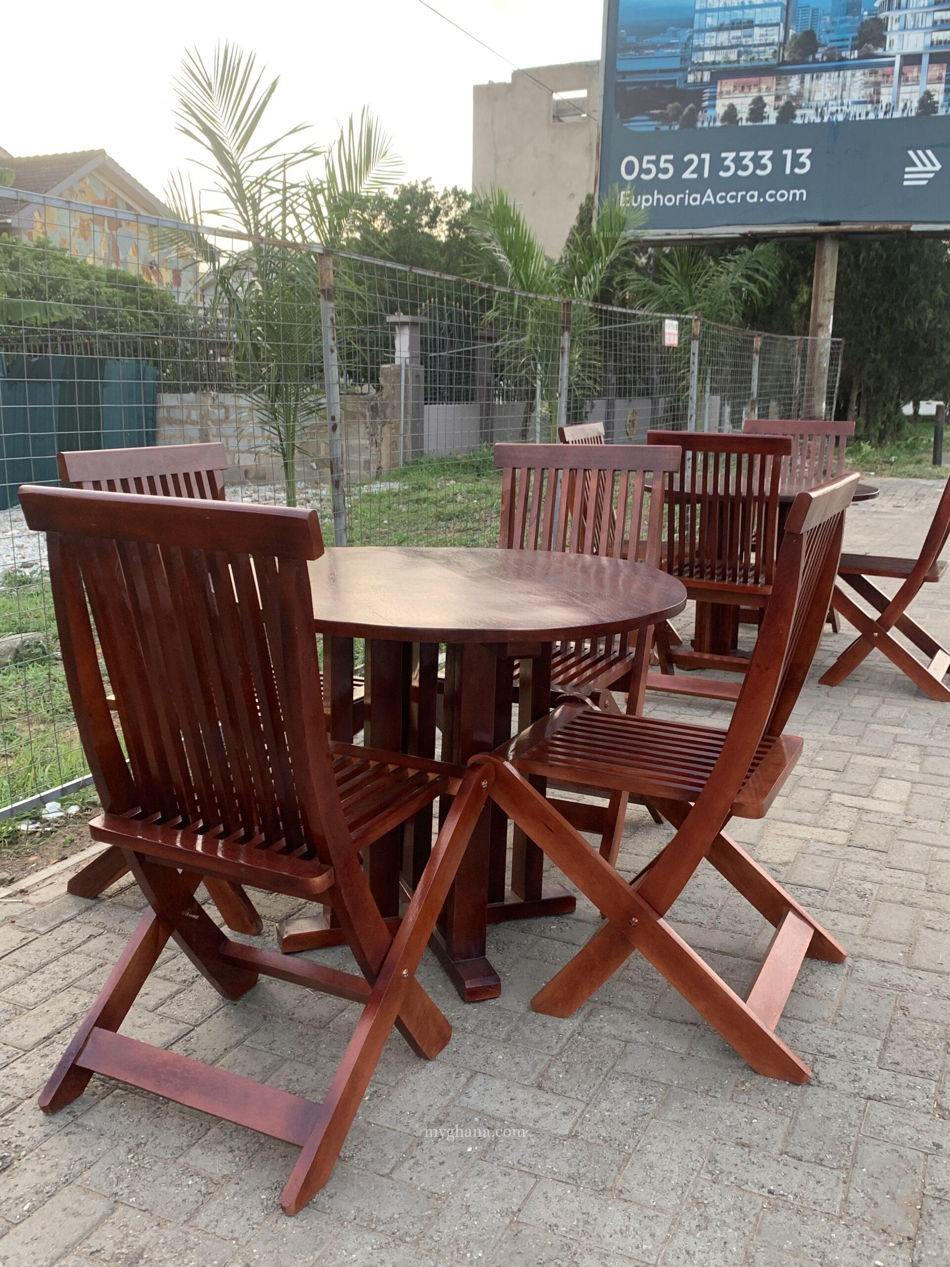 Wooden chair and table