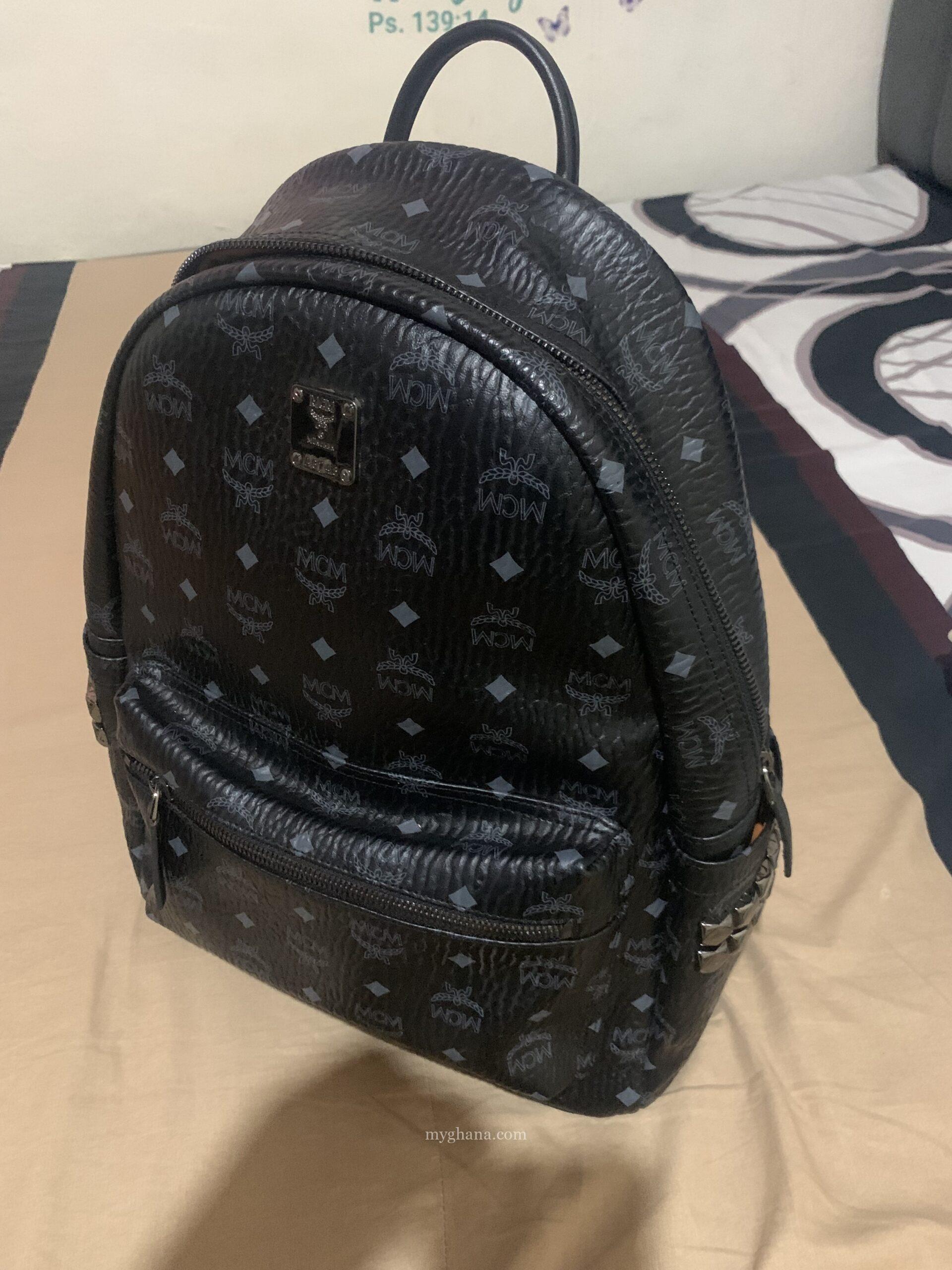 MCM Black Monogram Backpack – Stylish Luxury Designer Bag