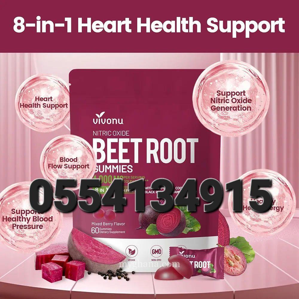 VIVONU Super Beetroot Gummies 8-in-1 Premium Energy
