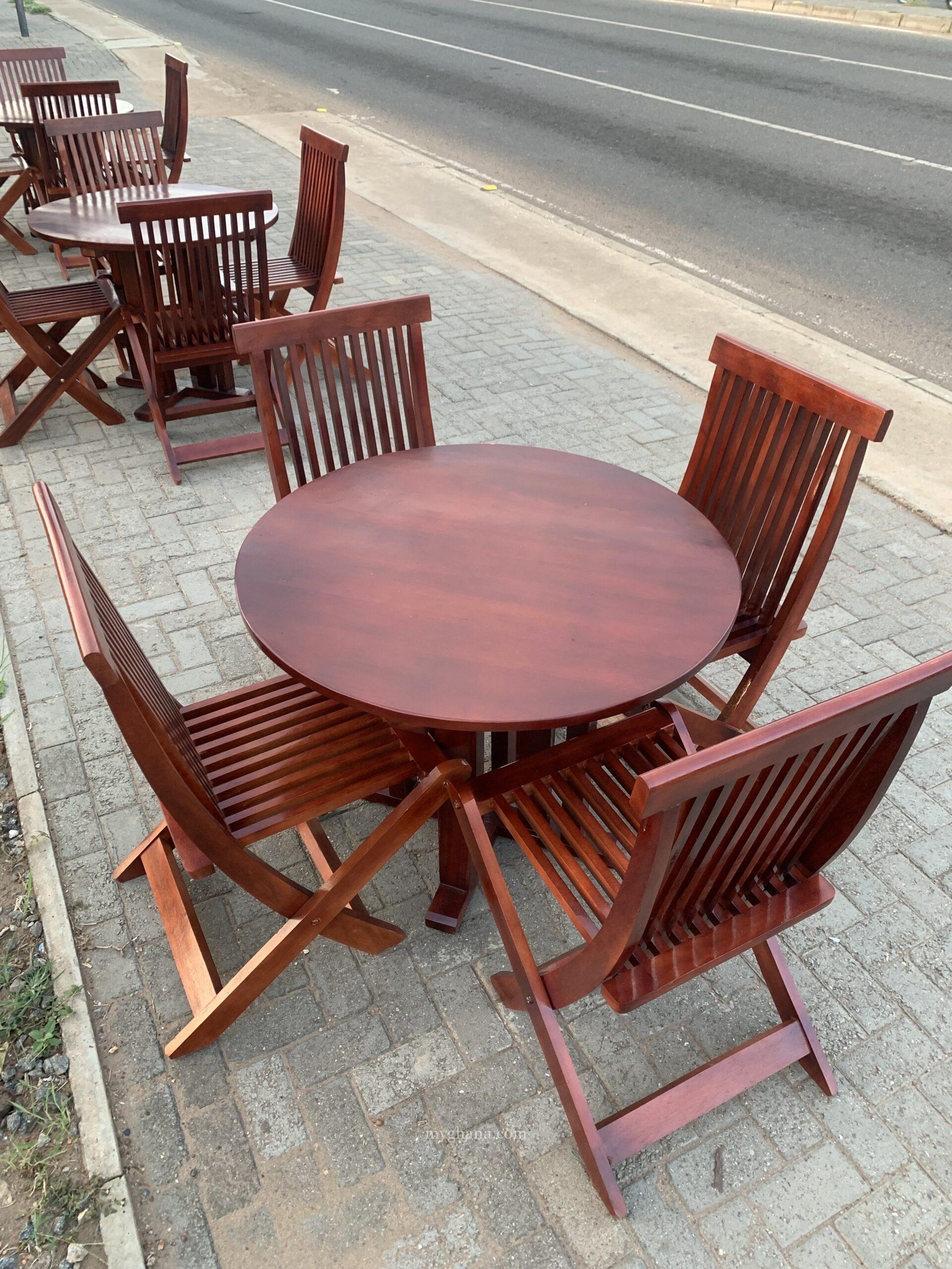 Wooden chair and table