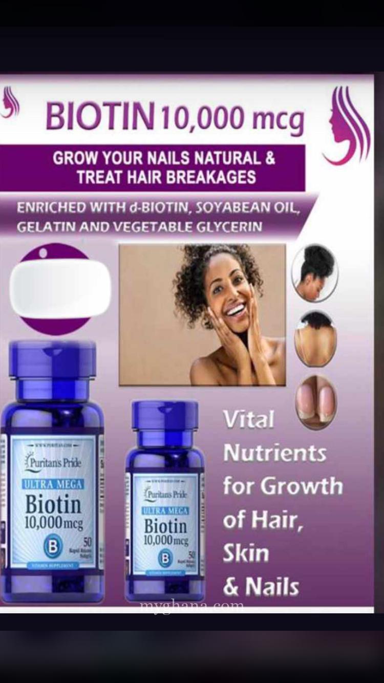 Biotin supplement for hair, skin and nail