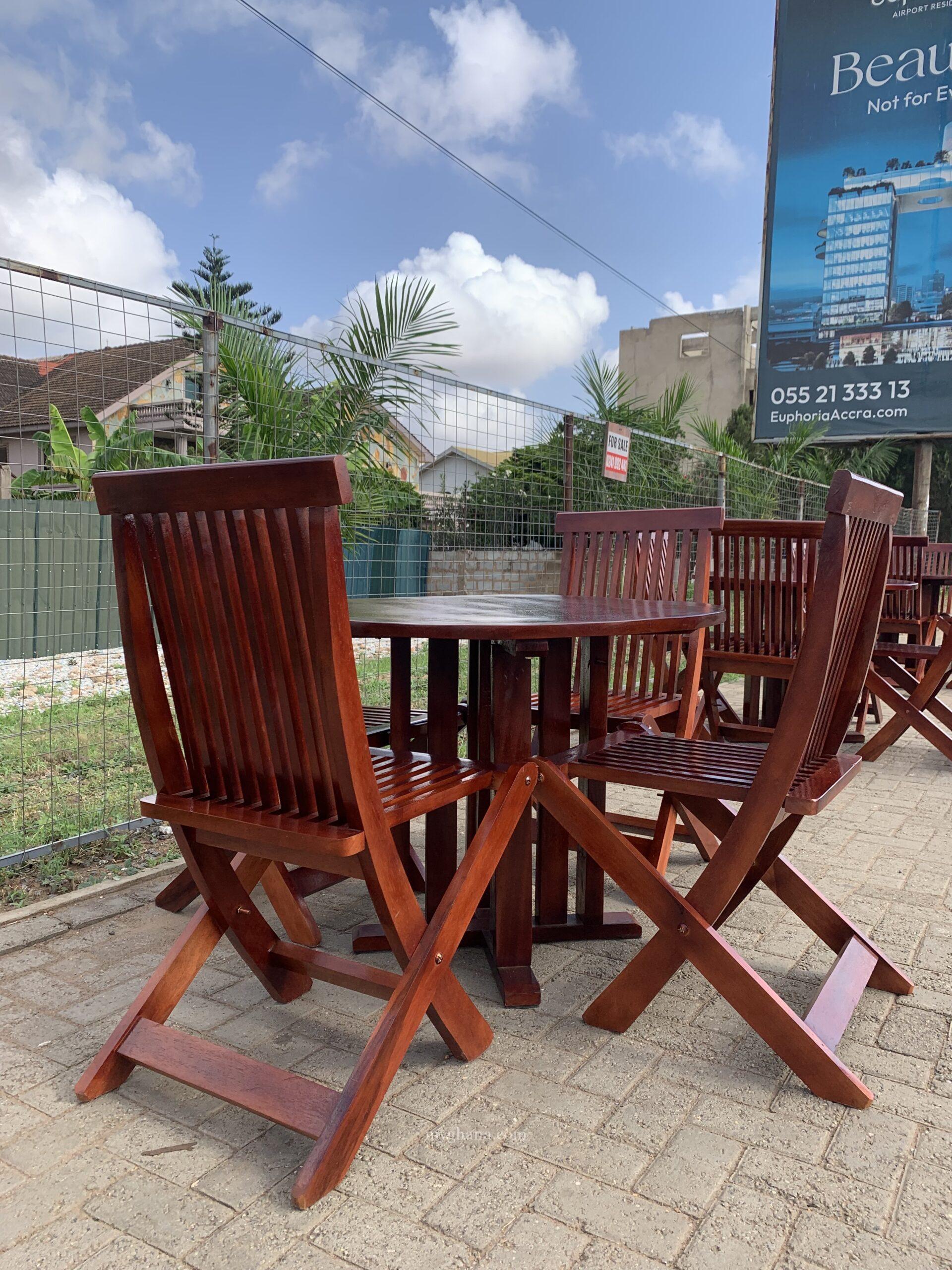 Wooden chair and table