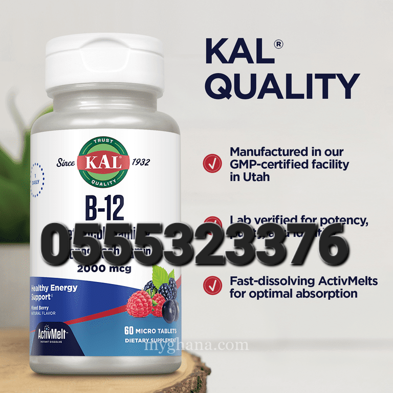 KAL Vitamin B12 Adenosylcobalamin 1000 mcg