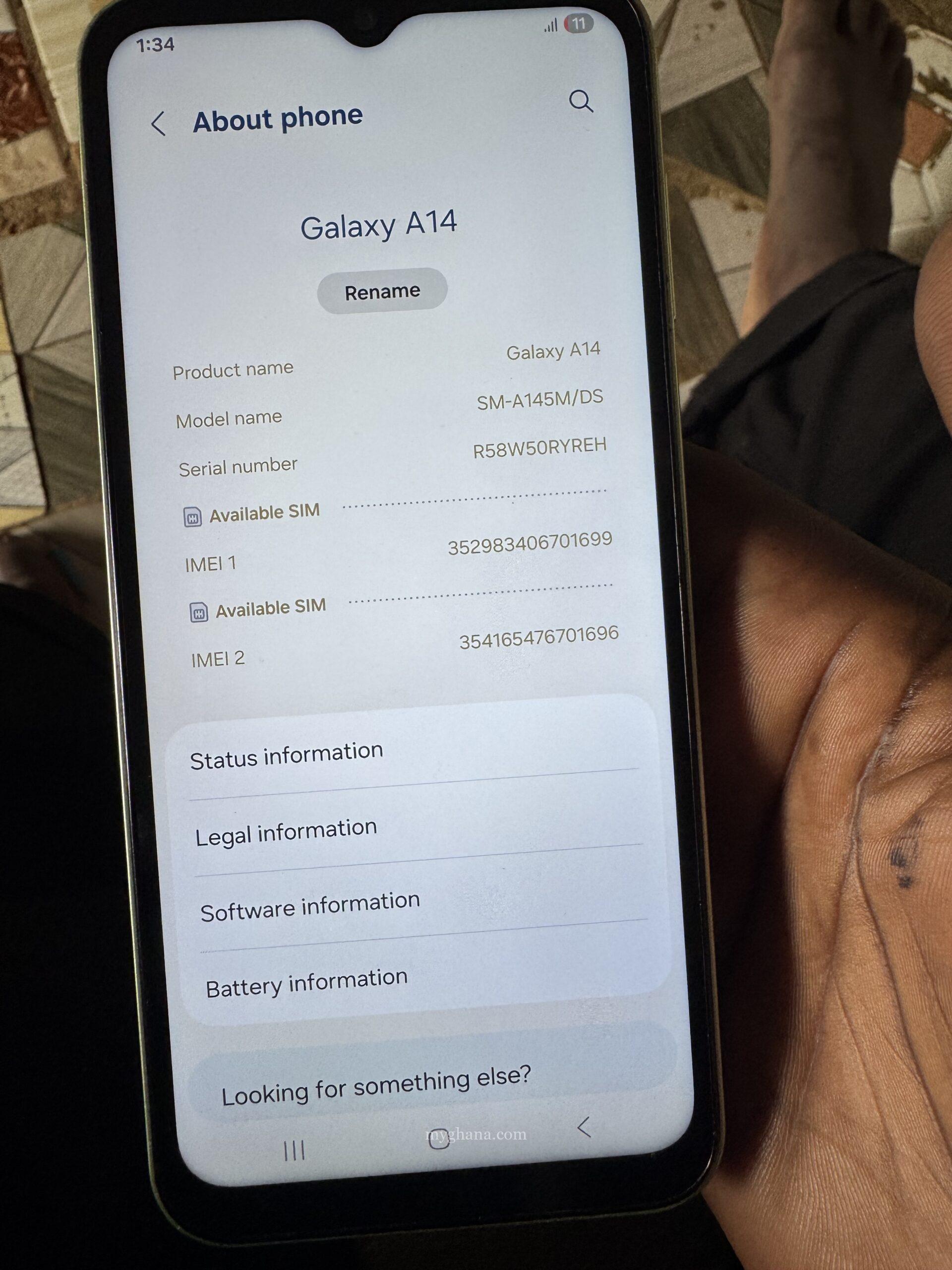 Samsung galaxy A14