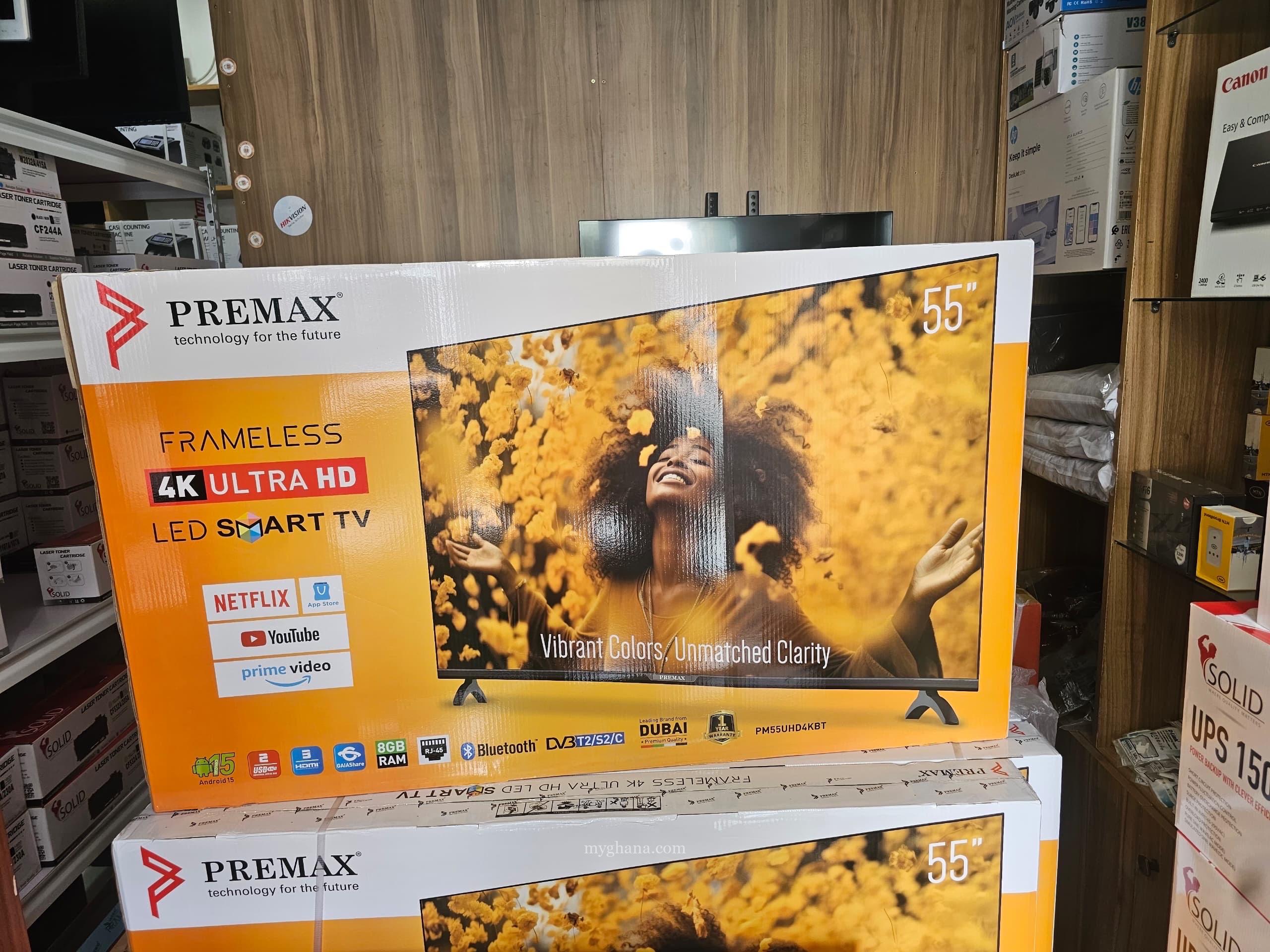 Brand New Premax 55″ Smart TV – 4K UHD, Smart Features & Premium Picture Qu