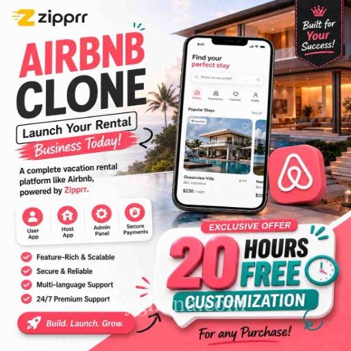 Zipprr Airbnb Clone — Niche Rental Extensions Built by the Same Tea