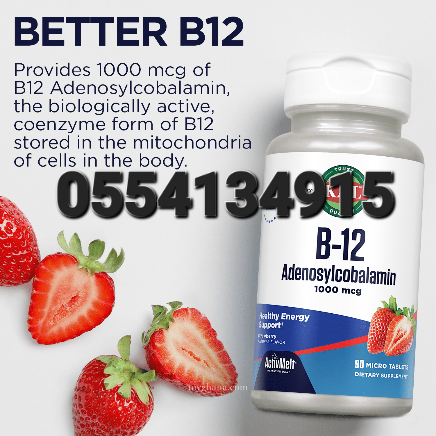KAL Vitamin B12 Adenosylcobalamin 1000 mcg