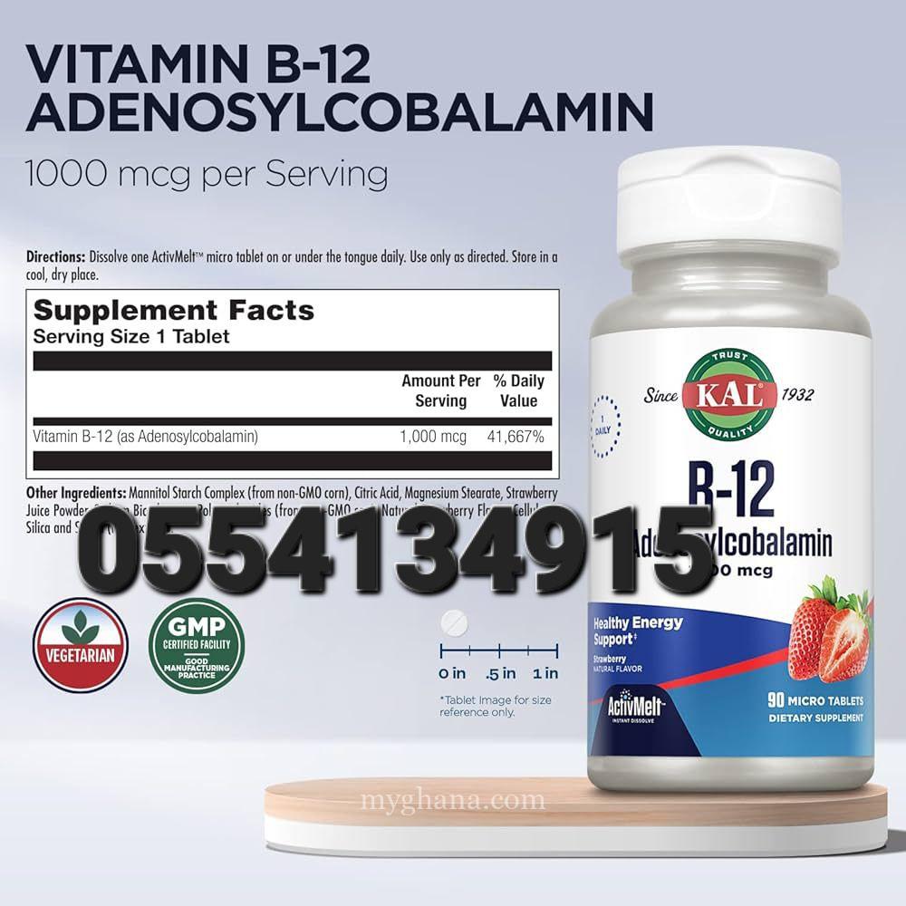 KAL Vitamin B12 Adenosylcobalamin 1000 mcg
