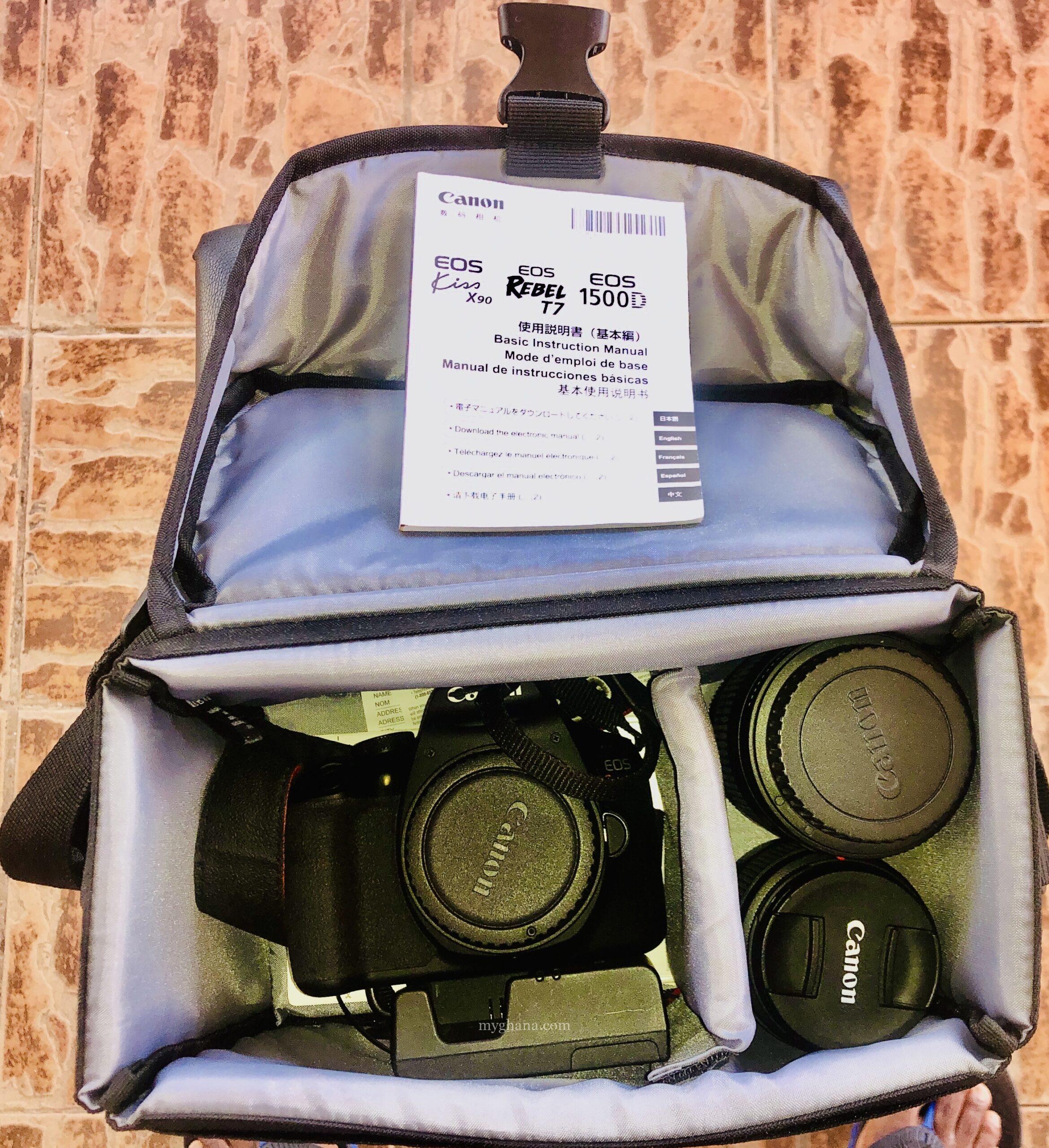 Canon EOS 1500D/Rebel T7 DSLR Camera + 2 Lenses Tripod Case