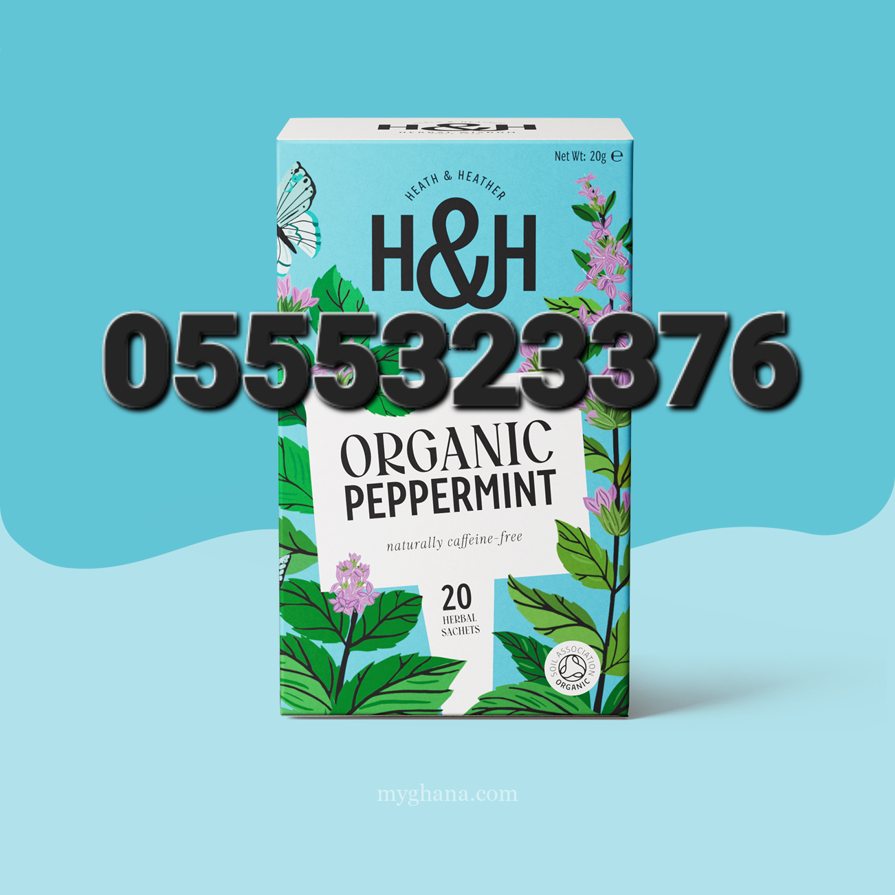 Heath and Heather Organic Peppermint Herbal Tea 20 Bags