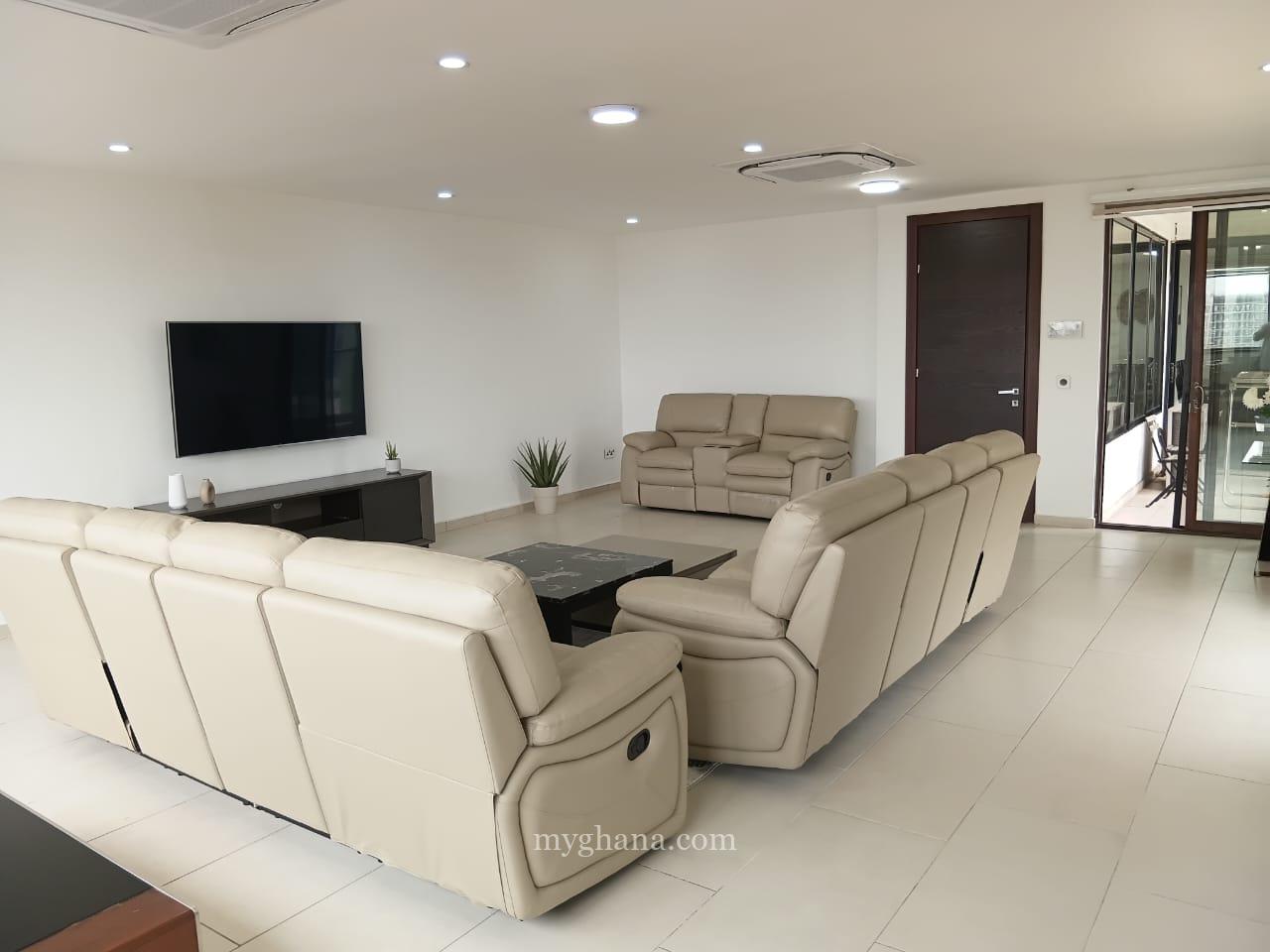 3 bedroom furnished apartment for rent at Airport Residential Area, Accra