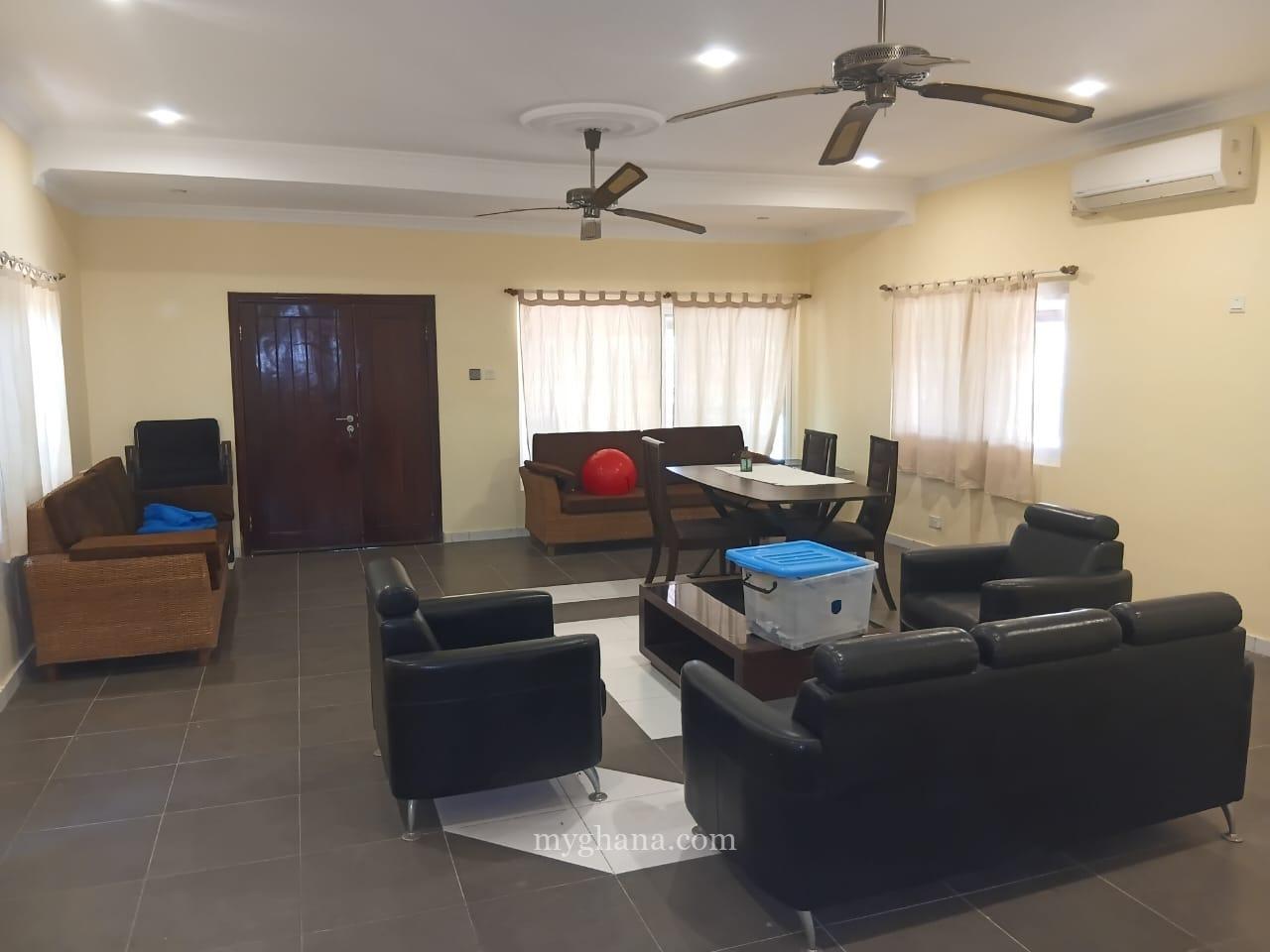 6 bedroom furnished house with large garden and trees to let at New Ningo