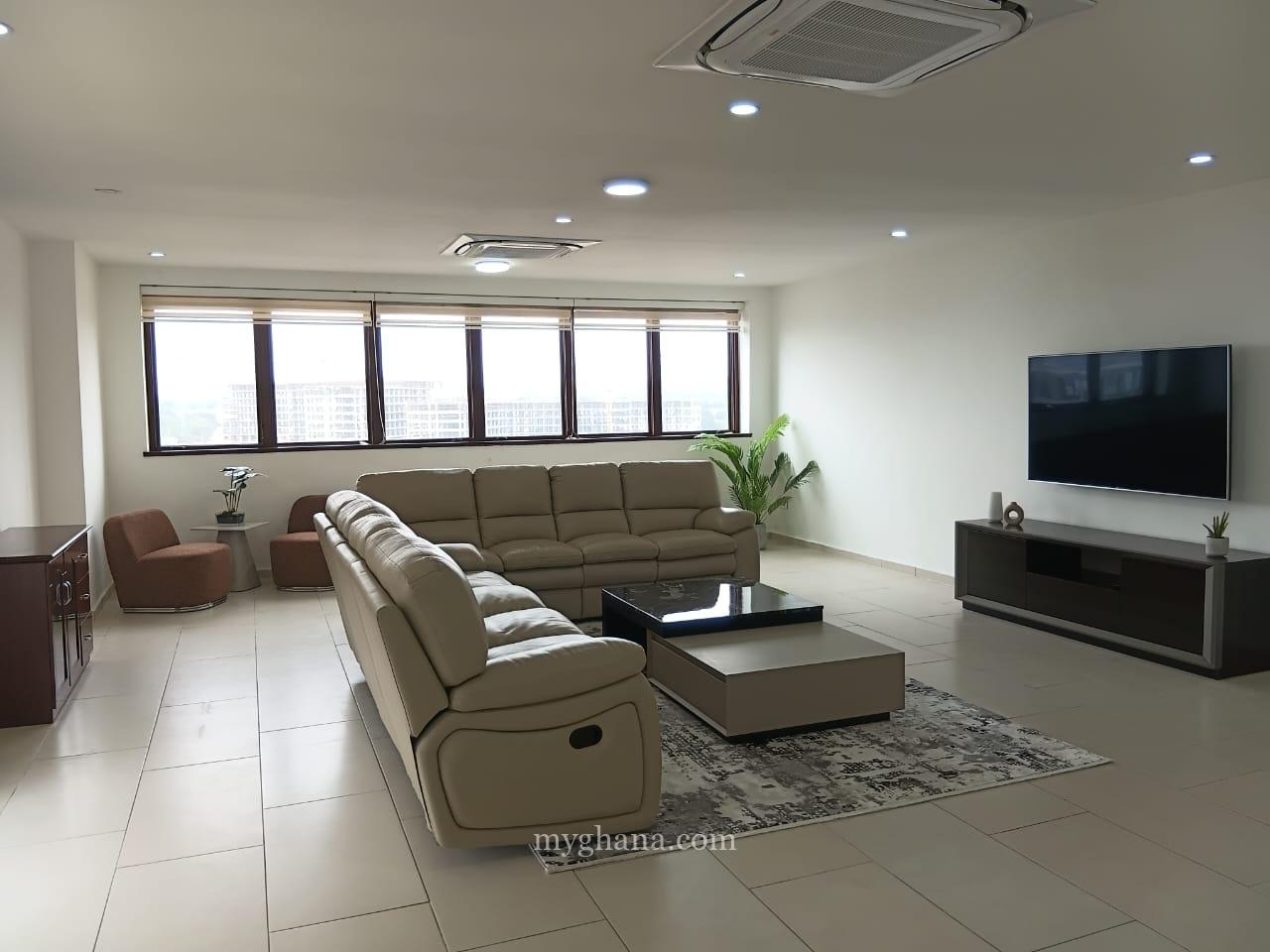 3 bedroom furnished apartment for rent at Airport Residential Area, Accra
