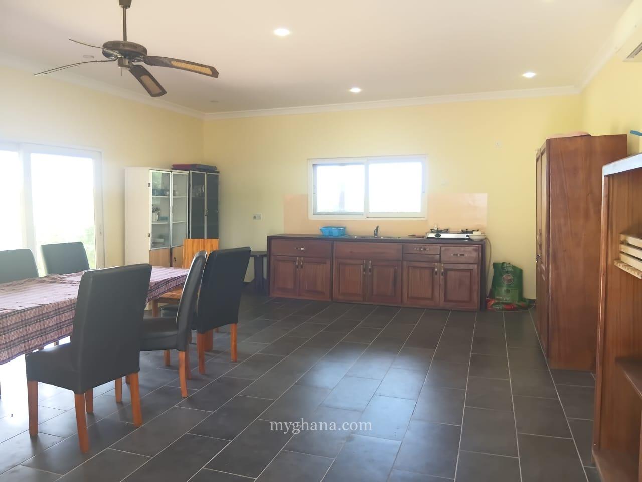 6 bedroom furnished house with large garden and trees to let at New Ningo
